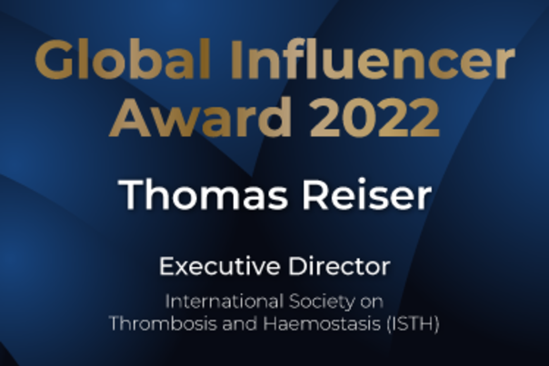 ICCA bestows ISTH Executive Director Thomas Reiser with Global Influencer Award
