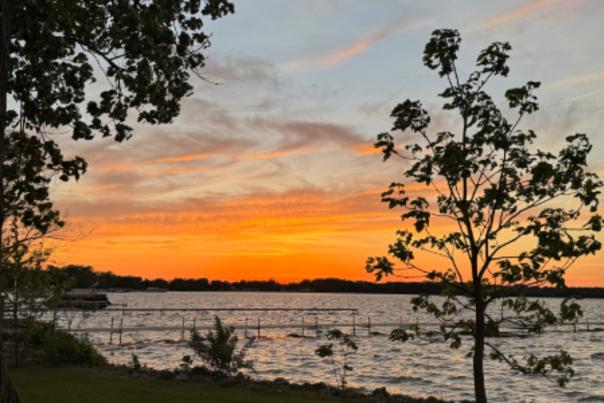 Sunset over Bass Lake