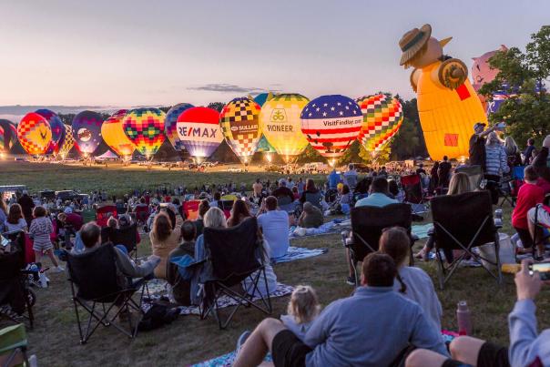 Conner Prairie Jupiter Flights hot air balloon glow