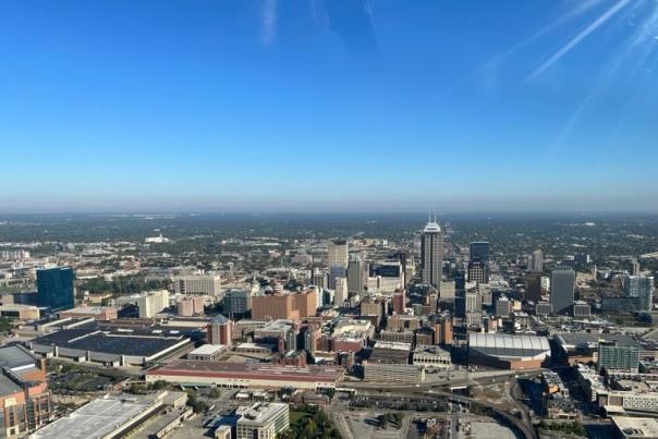 Indy skyline, Freedom Helicopter rides