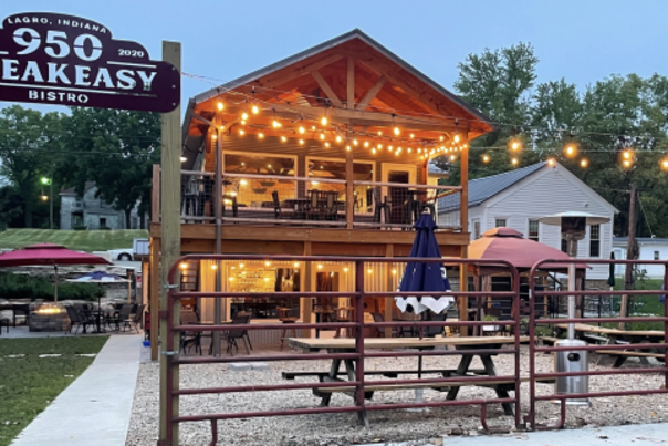 Exterior of the 950 Speakeasy Bistro in Lagro
