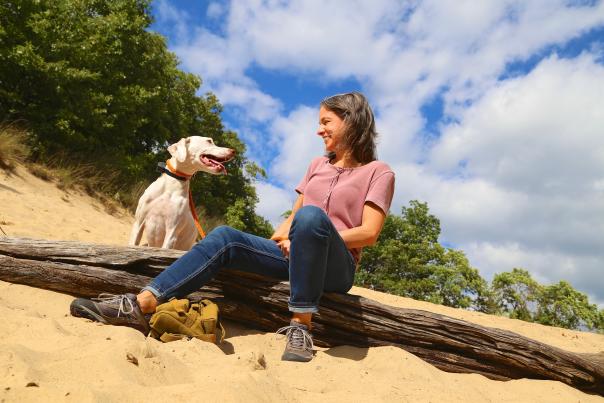 Indiana Dunes | Dog and Girl