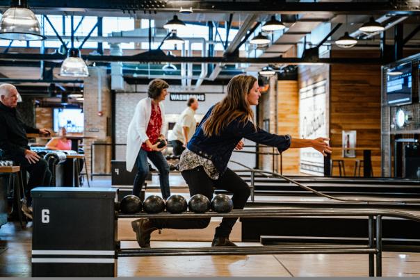 A bowler at Pins Mechanical