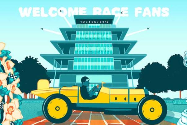 “Welcome Race Fans” Artwork Returns in GIF Form for 2021