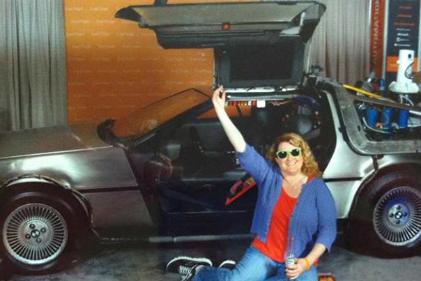 DeLorean with flux capacitor, fully capable of 88 mph