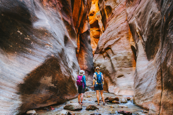 Hikers in Kanarra Falls