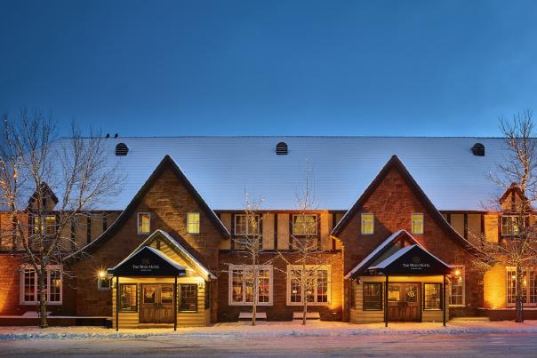 Exterior photo of The Wort Hotel in the Winter