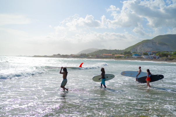 Surfing at Jamnesia - Kingston - Community Based Tourism