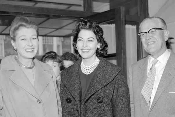 Ava Gardner with Sir Archibald McIndoe and Lady Constantine Belcham McIndoe
