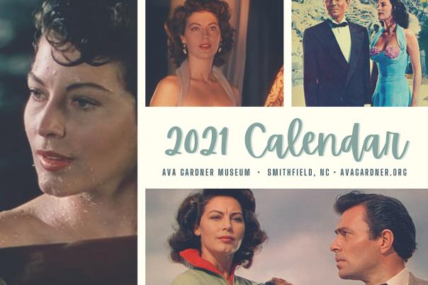 Cover of the 2021 Ava Gardner Calendar.