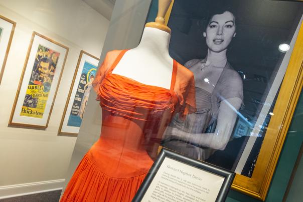 Ava Gardner starred in the movie The Great Sinner with Gregory Peck, and wore this stunning black dress with an 18 inch waist.