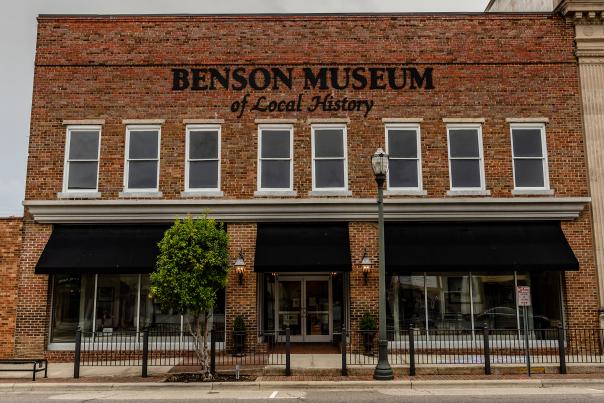 Exterior photo of the Benson Museum of Local History in Benson, NC.