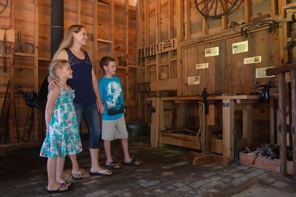 Farm exhibit at the Tobacco Farm Life Museum in Kenly, NC.