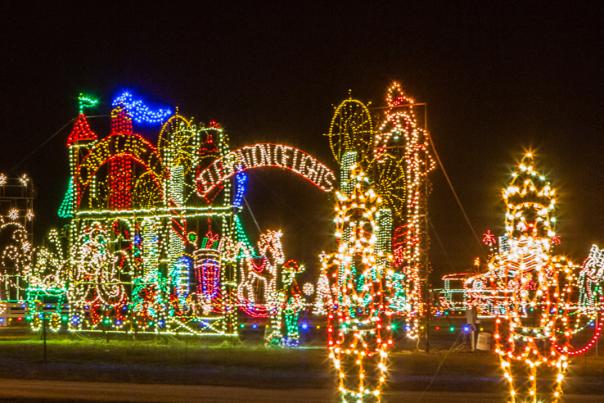 Beautiful light display at Meadow Lights, put up annually for the Holidays in Benson, NC.