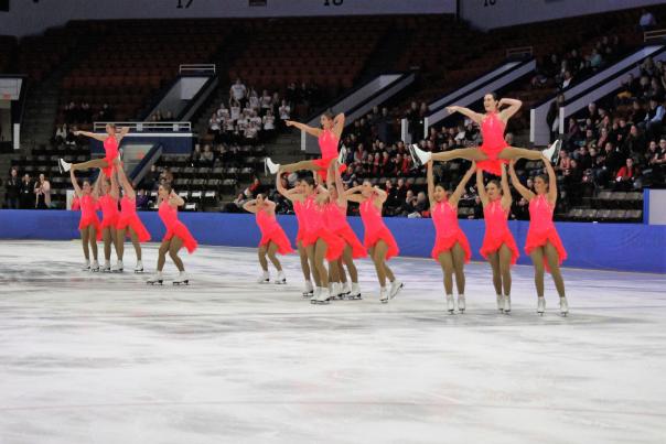 Figure skaters performing