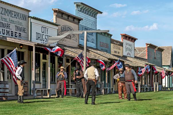 Reenactors at Boot Hill Museum get ready for a showdown