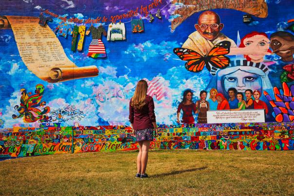 Mural at Brown v. Board Natl. Historic Site - Topeka