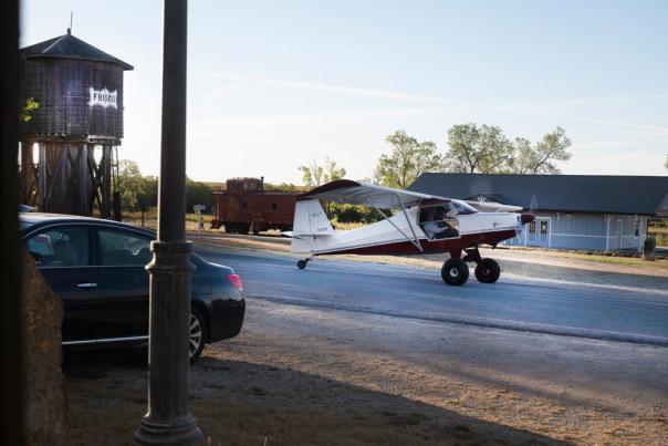 Plane driving on road in Beaumont
