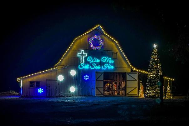The Christmas Shoppe lights in Pittsburg