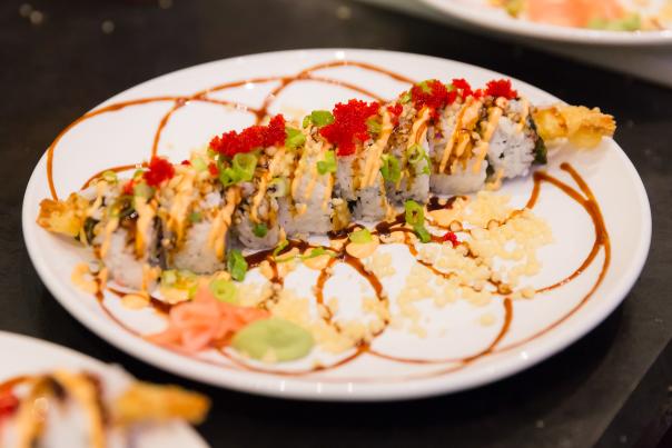 Plate of tasty sushi from Sake 2 Me in Hays
