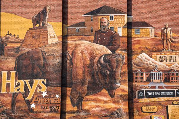 Mural at Uptown Fox Theater in Hays