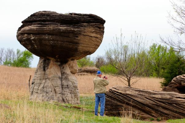 Photographer at Mushroom Rock State Park