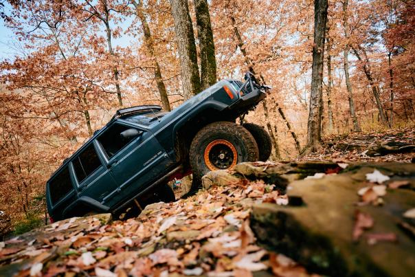 Jeep drives at the KanRocks Recreation Area