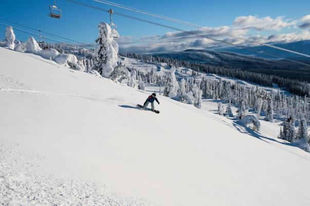 Snowboarding at Big White Ski Resort