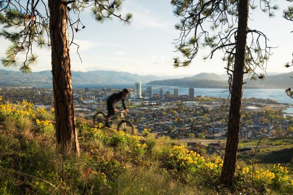 Mountain Biker at Knox Mountain Park 2