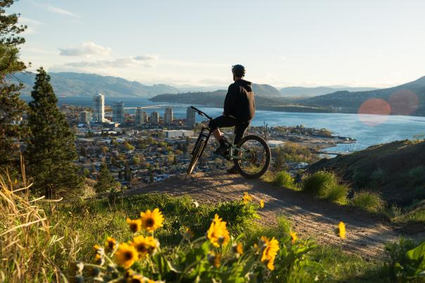 Mountain Biker at Knox Mountain Park 3