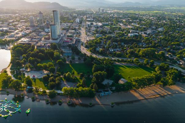 Downtown_Kelowna_During_Summer_Aerial_15_