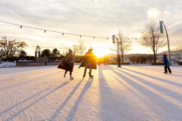 Couple Skating at Stuart Park Rink 1