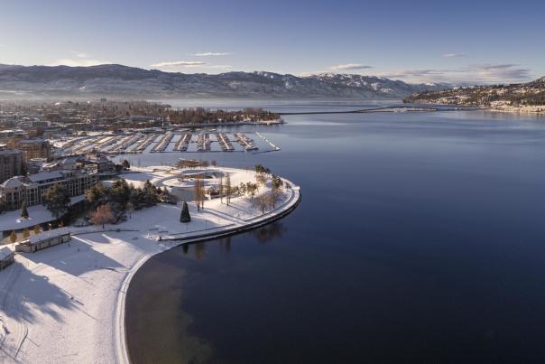 Downtown winter Aerial 11