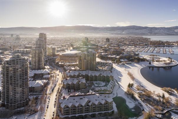 Downtown Winter Aerial 12