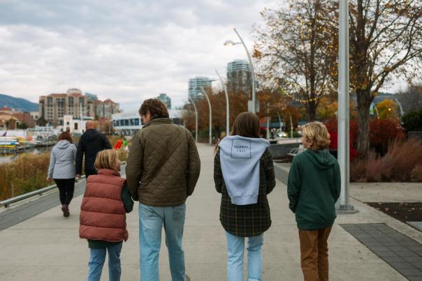 Family Walking on Downtown Promenade at Stuart Park 1