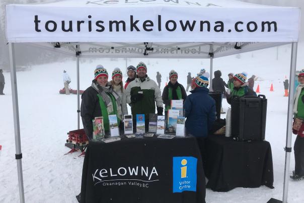 Tourism Kelowna staff at Big White for Olympic Sendoff Event