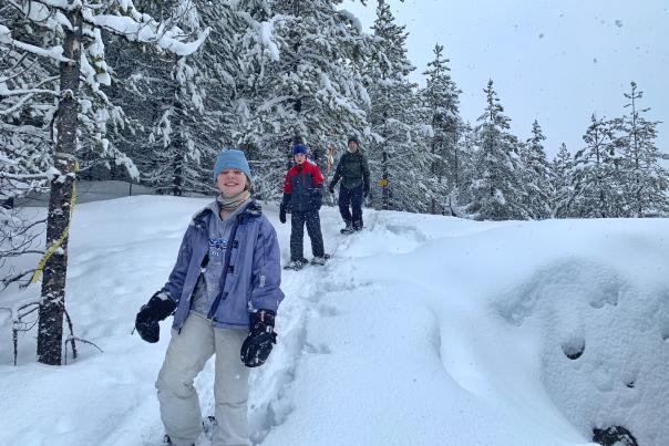 Lisa Kadane's Family Snowshoeing at Kelowna Nordic Centre