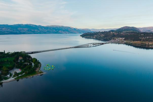 William R Bennett Bridge During Summer 2025 Aerial