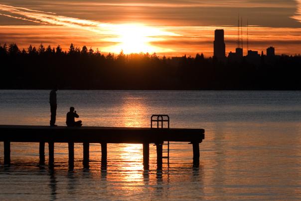 Sunset Over the Water