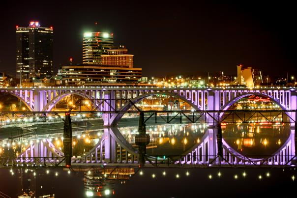 Downtown Knoxville Skyline at Night