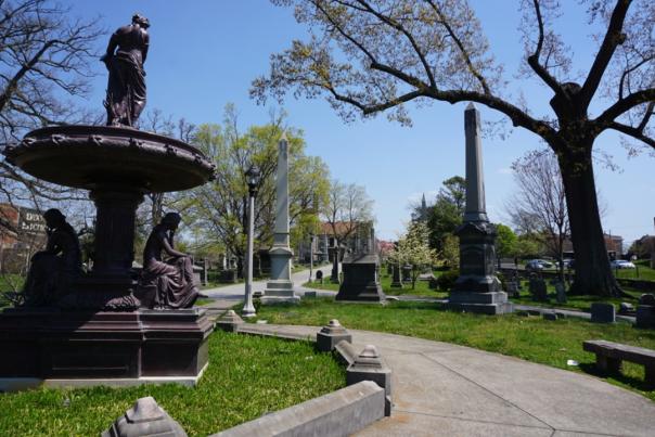 The Albers Fountain at Old Gray Cemetery in Knoxville, TN