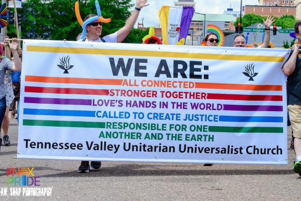 Pride Banner for the TVUUC courtesy of Taryn Ferro