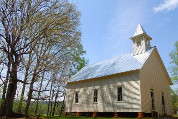 The Cades Cove Methodist Church near Knoxville