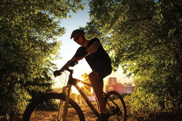 Biking through the forests surrounding Knoxville is an amazing adventure through nature.
