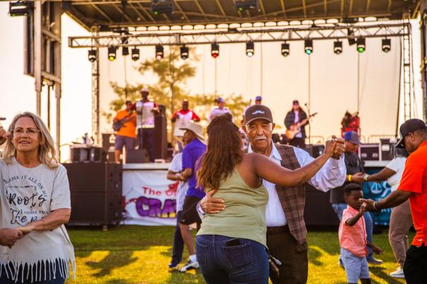 dancing at an outdoor festival