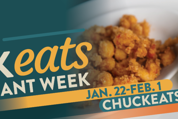 cajun or creole dish with soupy consistency with a scoop of rice is placed in a bowl. Another dish with fried shrimp lays on a plate behind it. Chuck Eats Restaurant Week Jan. 22-Feb 1