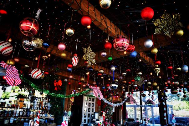 Christmas Coop at Orchard Farm Stand ceiling