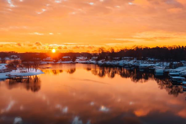 Sam Vargas Winter Lake Aerial