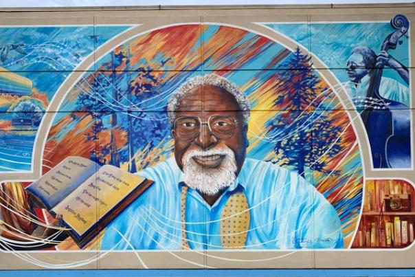 Dr. Edwin Coleman Jr. Mural on the Community Center at Westmoreland Park