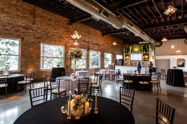 Interior meeting space in eclectic venue